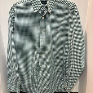 Southern Marsh Green and White Oxford Checkered Shirt